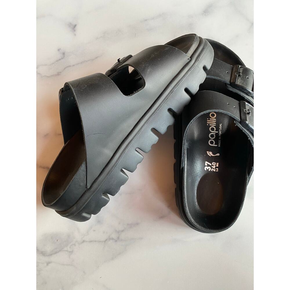 Birkenstock Papillio Arizona Chunky Sandal Black Size 37 - Picture 2 of 5